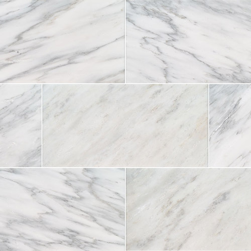 Marble Tile in Arabescato Carrara 12x24