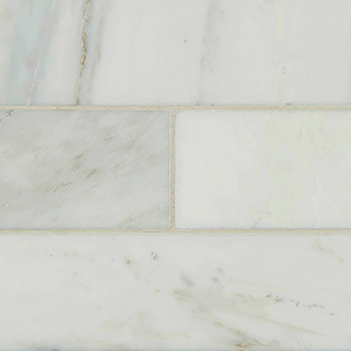 Marble tile in Arabescato Carrara 4x12 Honed