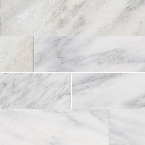 Marble tile in Arabescato Carrara 6x24 Polished