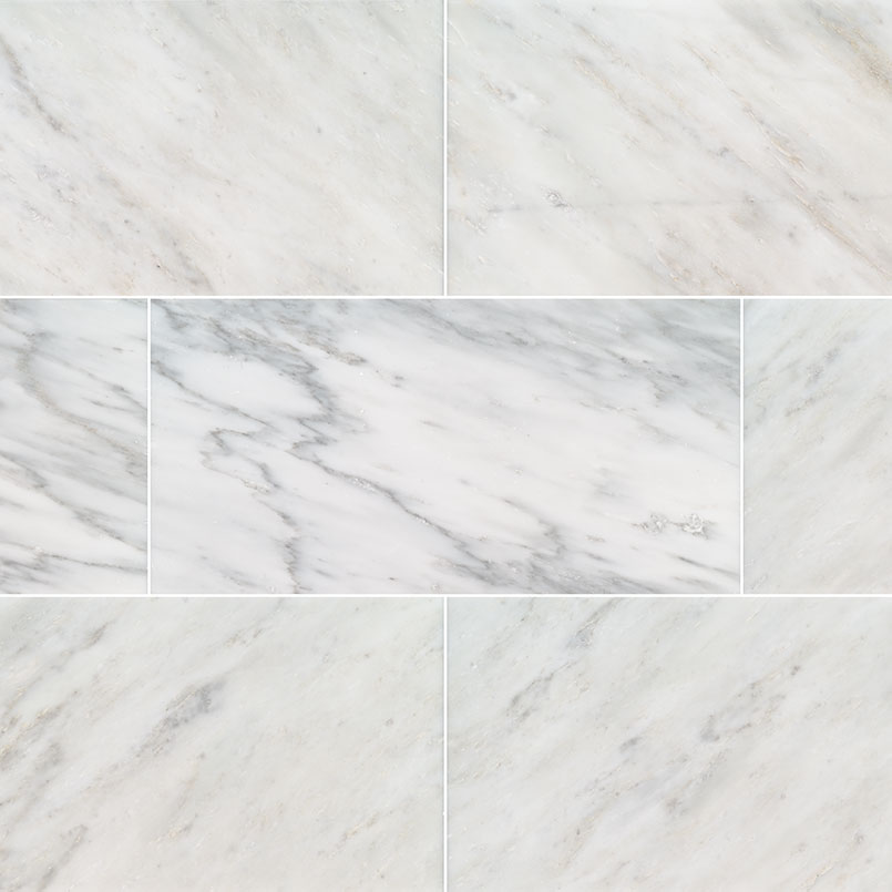Marble tile in Arabescato Carrara 18x36