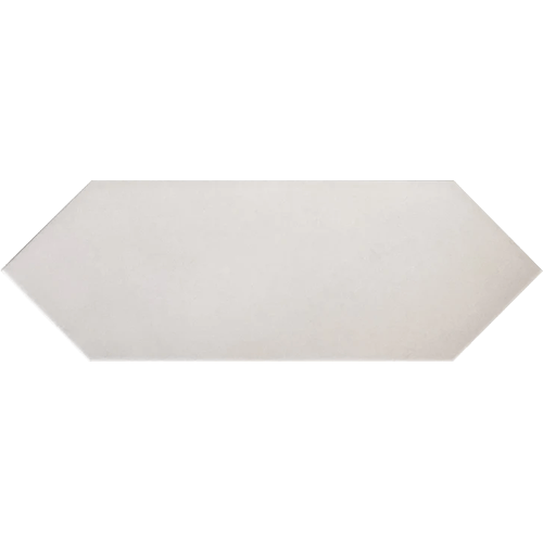 Picket 4" x 12" Elongated Hex White Porcelain Tile