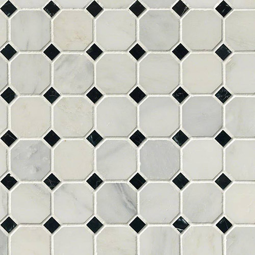 Arabescato Carrara Octagon Mosaic