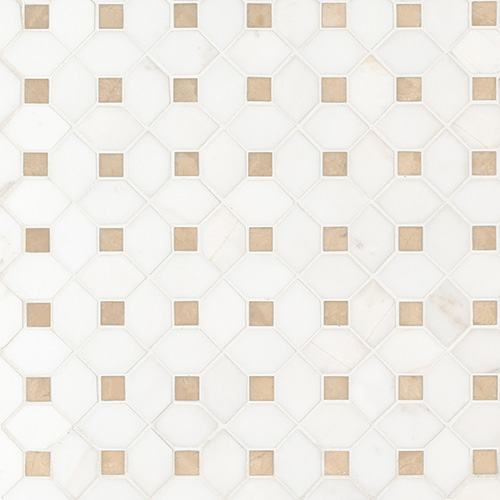 Bianco Dolomite Crema Dotty Mosaic
