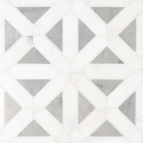 Bianco Dolomite Geometrica Mosaic