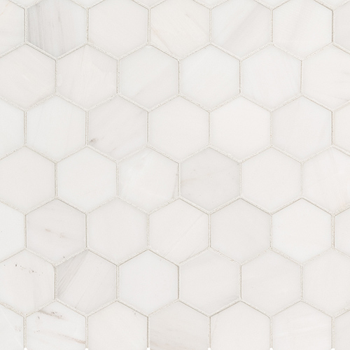 Bianco Dolomite Hexagon Mosaic