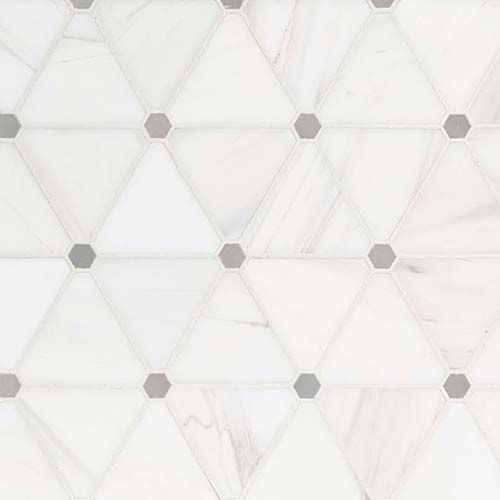 Bianco Dolomite Pinwheel Mosaic