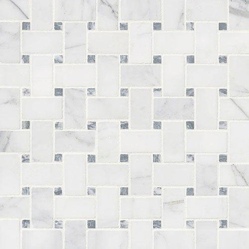 Calacatta Cressa Basketweave Mosaic