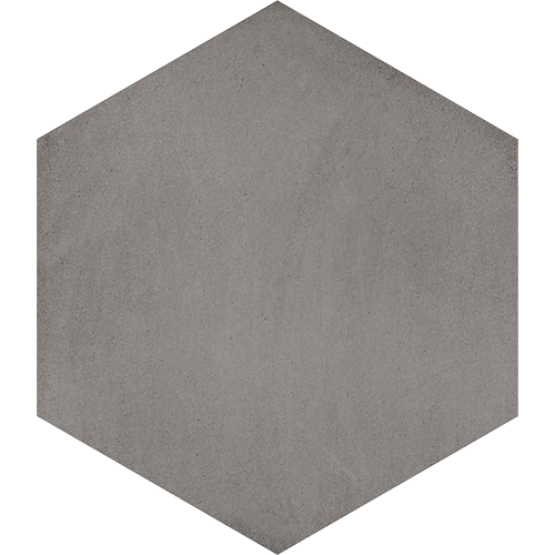 Bauhaus Gray Hexagon 9" x 10" Porcelain Tile