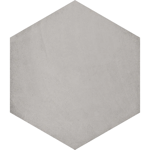 Bauhaus Silver Hexagon 9" x 10" Porcelain Tile