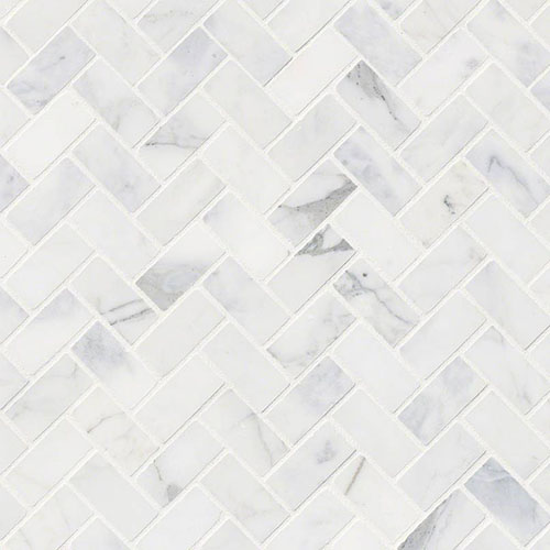Calacatta Cressa Herringbone Mosaic