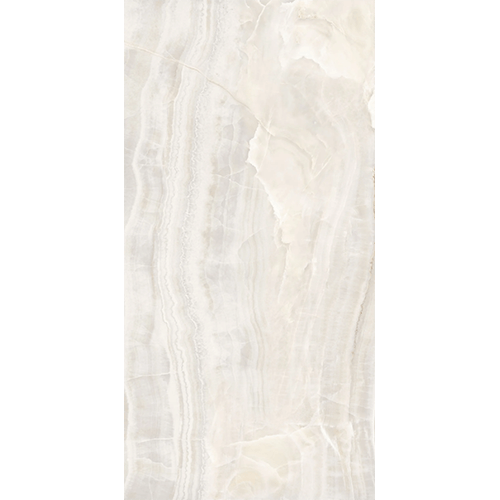 Expanse Onix White Polished 63" x 126" Porcelain Tile