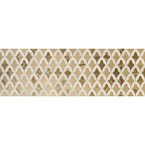Marquesa Gold Floret 16" x 47" Porcelain Tile