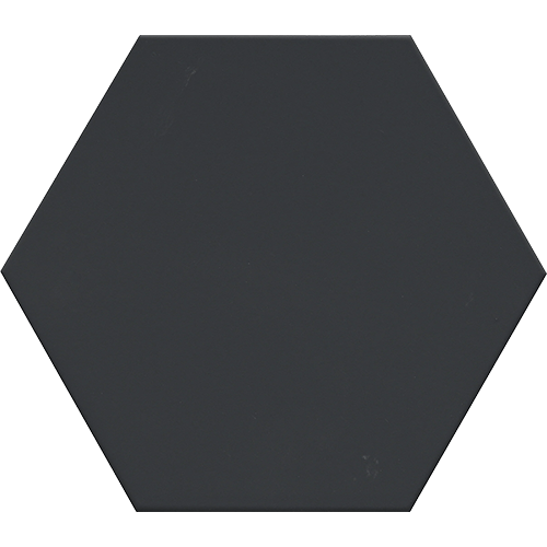 Rhythm Hex Plain Black Porcelain Tile