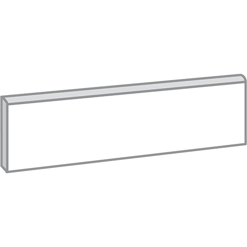 Swiss II Polished Rhone Surface Bullnose 3" x 12" Porcelain Trim