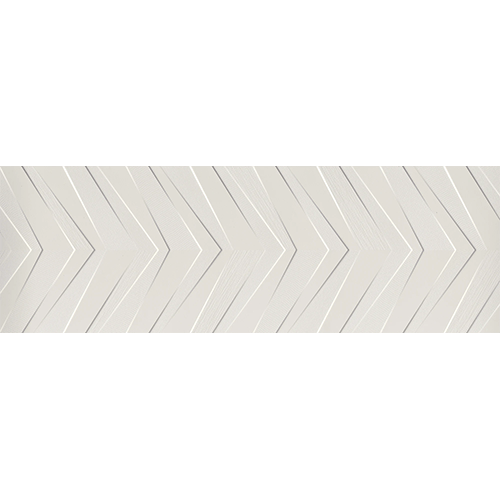 Synergy Chevron White 16" x 47" Porcelain Tile