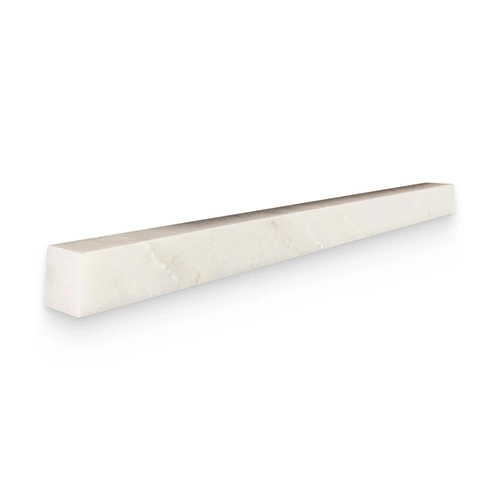 Daphne White 0.75" x 12" Modern Bullnose Honed