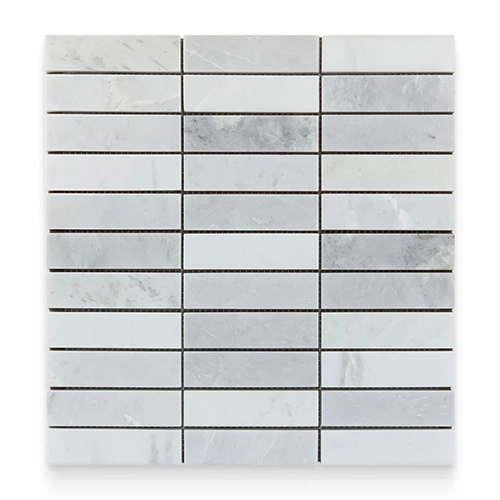 Daphne White Stacked 1" x 4" Polished