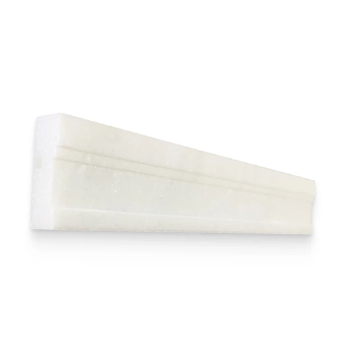 Daphne White 2" x 12" Modern Chair Rail Honed