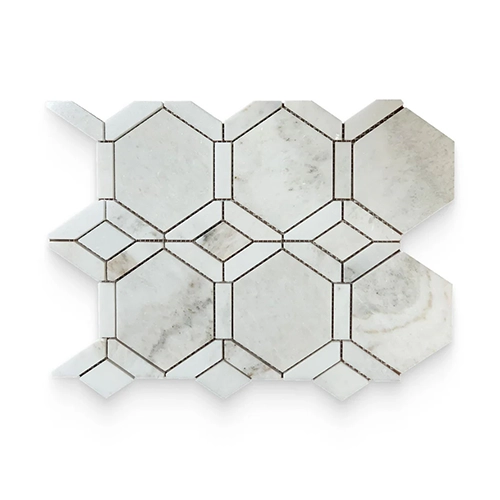 Daphne White Mix Geometric Polished