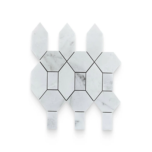 Daphne White Octagon Geometric Polished