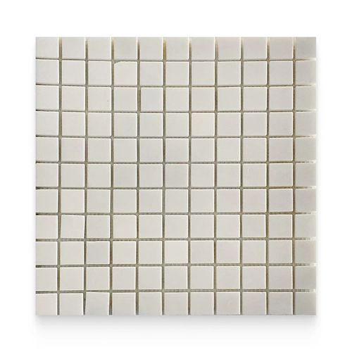 Thassos White Square Mosaic Honed 1"x1"