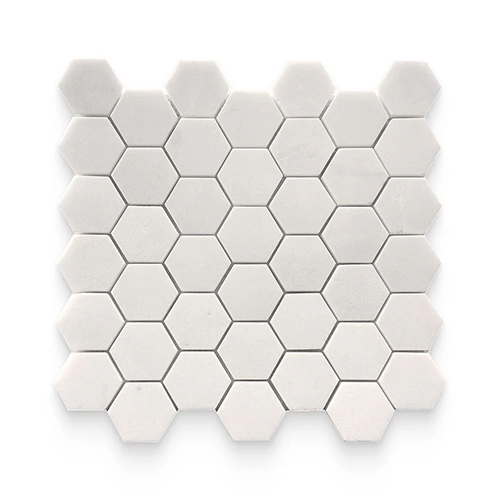 Thassos White 2" x 2" Hexagon Polished