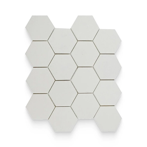 Thassos White 3" x 3" Hexagon Honed