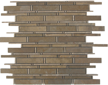 Marble Mosaic tile in Bamboo Desert Sand Polished
