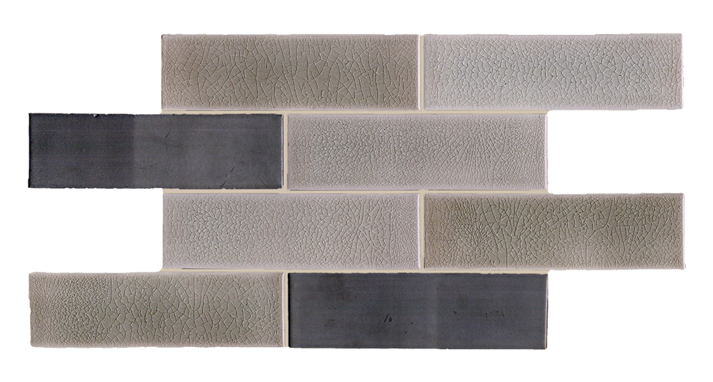 Ceramic Mosaic tile in Brick Ashford Glossy 2x7