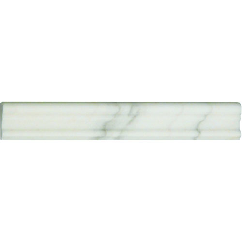 Marble trim tile in Marble Chair Rail Calacatta Polished 2x12