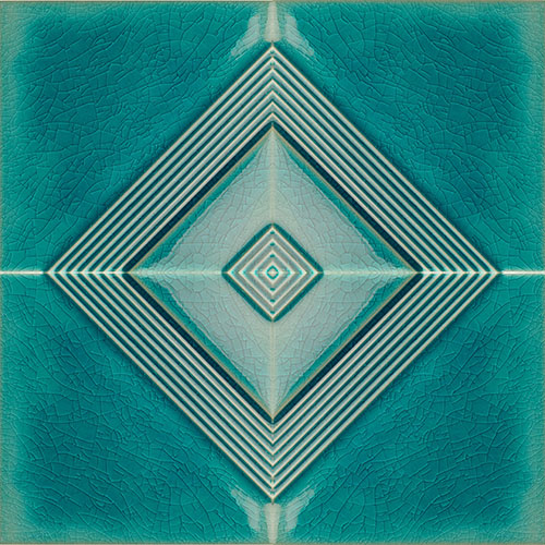 Ceramic tile in Valentino Aqua Glossy 5x5