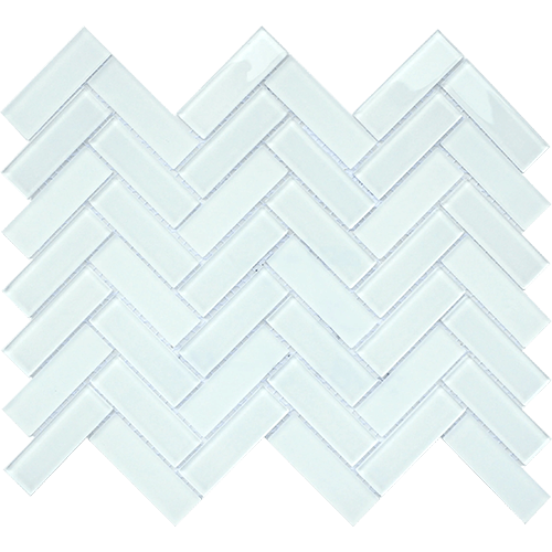 Charisma Herringbone Mosaic 10" x 13" Delight Glass Tile