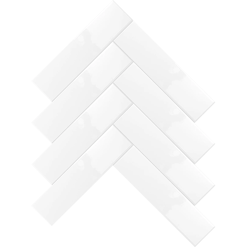 Cognito Ice Matte Herringbone 2" x 8" Mosaic Tile