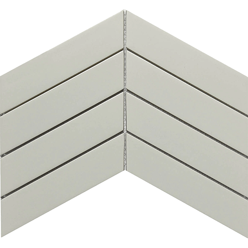 Concept Chevron Mosaic 8" x 12" Fawn Glass Tile