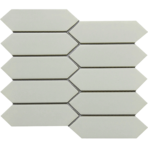 Concept Picket Mosaic 8" x 10" Fawn Glass Tile