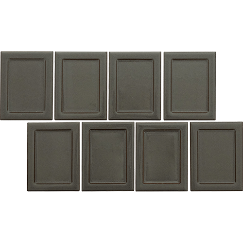 Cuadro 4" x 5" Flat 9" x 14" Charcoal Porcelain Tile