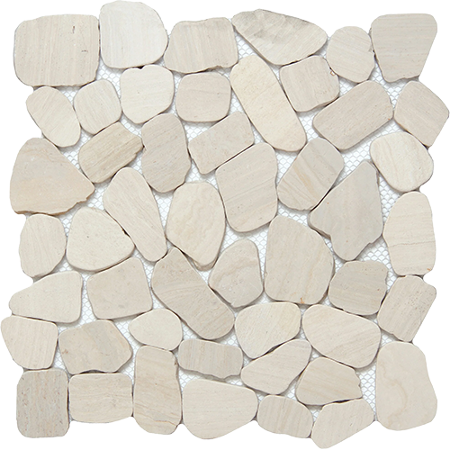 Cultura Pebble Ivory Honed 12" x 12" Stone Tile