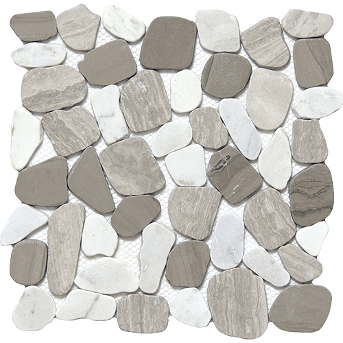 Cultura Pebble Winter 12" x 12" Stone Tile