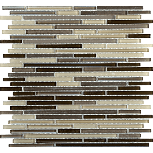 Infinity Time Mosaic Blend 12" x 12" Glass Tile