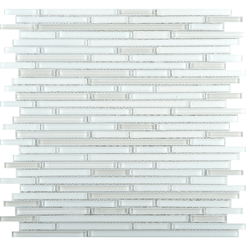 Infinity White Mosaic 12" x 12" Glass Tile
