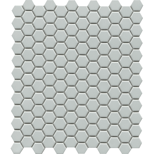 Influence 1" x 1" Hex 10" x 12" Gray Porcelain Tile