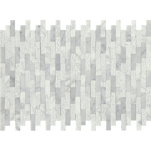 Link White Linear 12" x 18" Glass Tile
