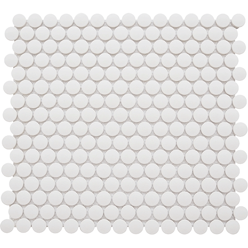 Rezone Penny 11" x 12" White Porcelain Tile