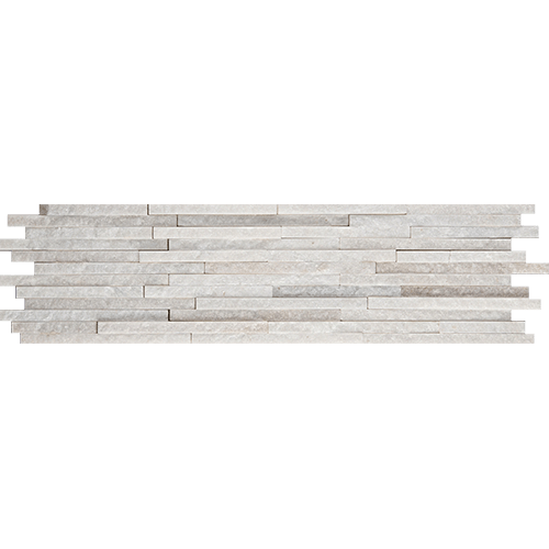 Slate White Mini Stacked 6" x 24" Stone Tile