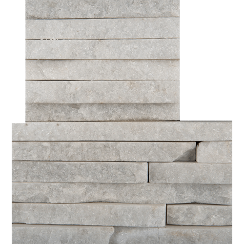 Slate White Mini Stacked Corner Set 6" x 24 Stone Tile
