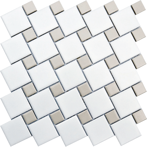 Spin White Fawn Dot 11" x 11" Porcelain Tile
