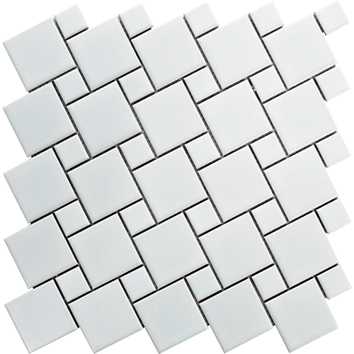 Spin White White Dot 11" x 11" Porcelain Tile