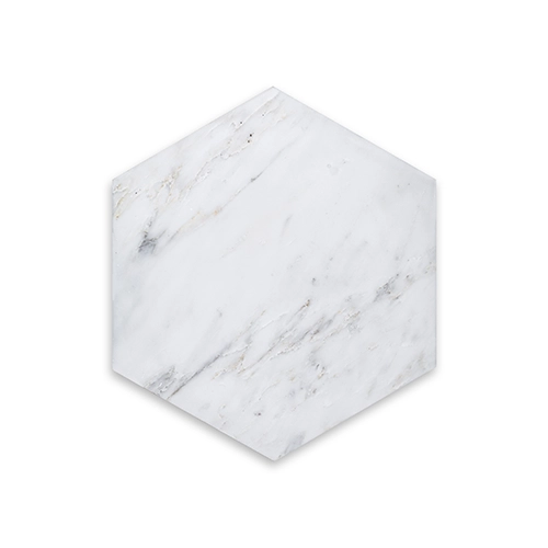 Oriental White Hexagon 6" Polished
