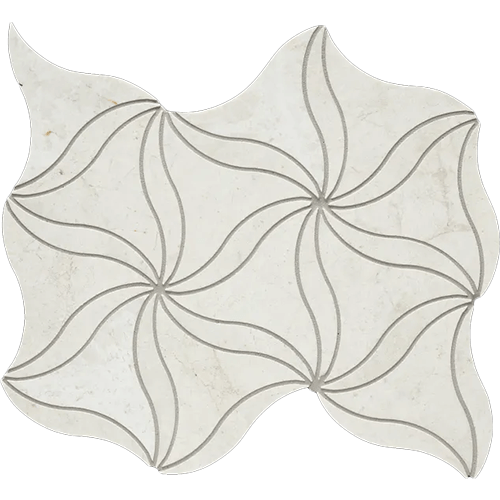 Petal Crema Honed Mesh Marble Tile