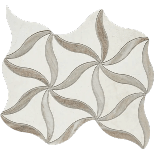 Petal Crema Sky Honed Mesh Marble Tile
